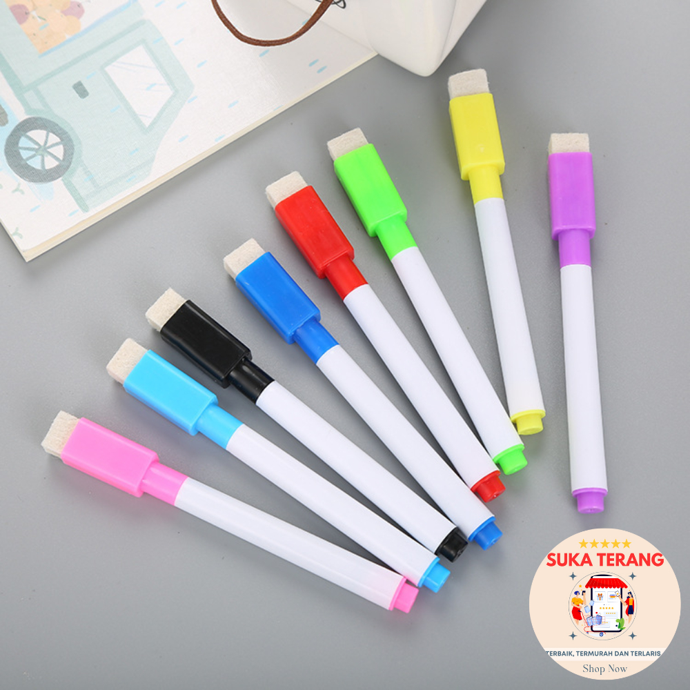 

ST Spidol Papan Tulis White Board Sepidol Kecil Mini Warna Warni Penghapus Wipe And Clean Whiteboard Marker