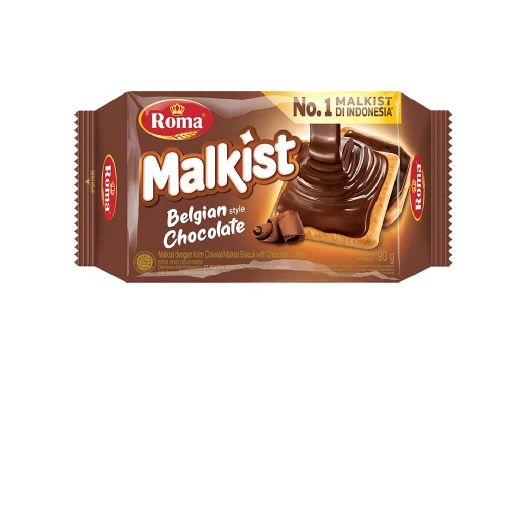 

Roma Malkist Crackers Cokelat Belgian Style 90 gr