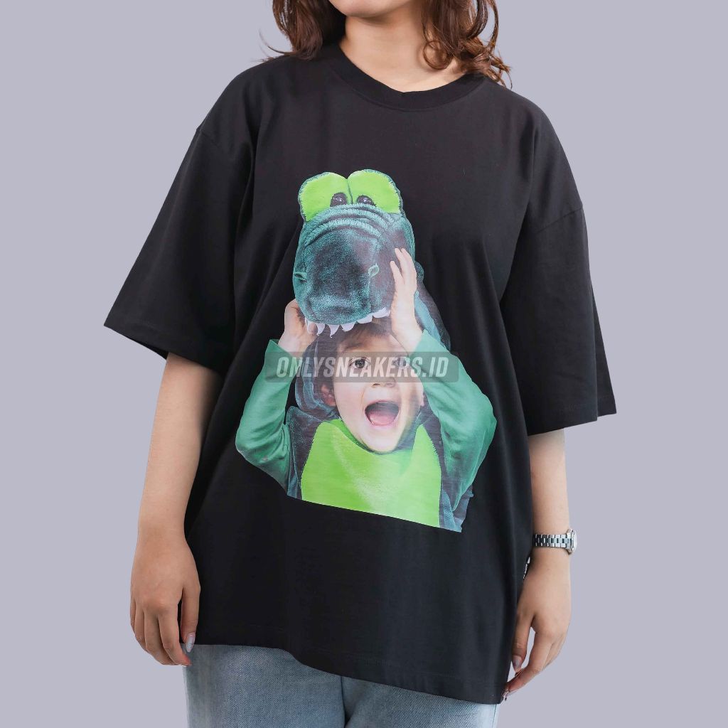 ADLV BABY FACE CROCODILE BLACK TEE