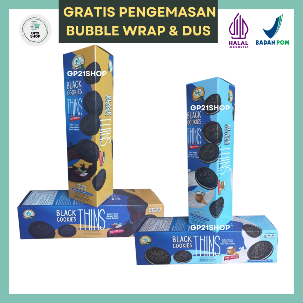 

Denex Black Cookies Thins Box 100gr Biskuit Sandwich Cream Hitam