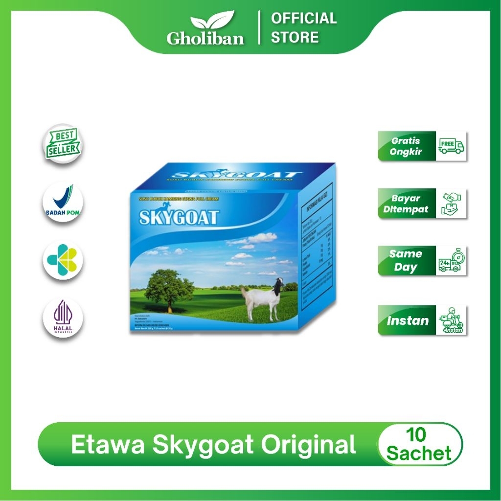 

Susu Kambing Etawa SKYGOAT 10 Sachet Susu Tinggi Nutrisi