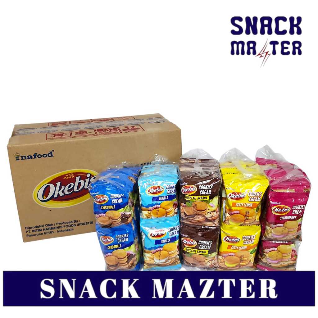 

Okebis Cookies Cream Renceng KARTON - Netto 12 Renceng (10 gr x 10 bks)