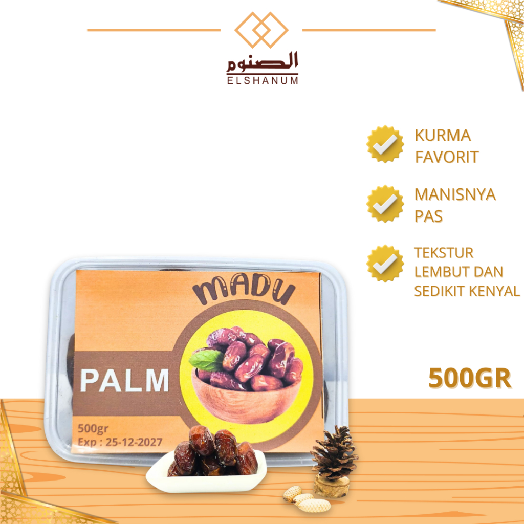 

Kurma Tunisia Madu 500 gram / Kurma Madu Basah / Kurma Tunis Madu 500gr / Shabani.Store / Elshanum