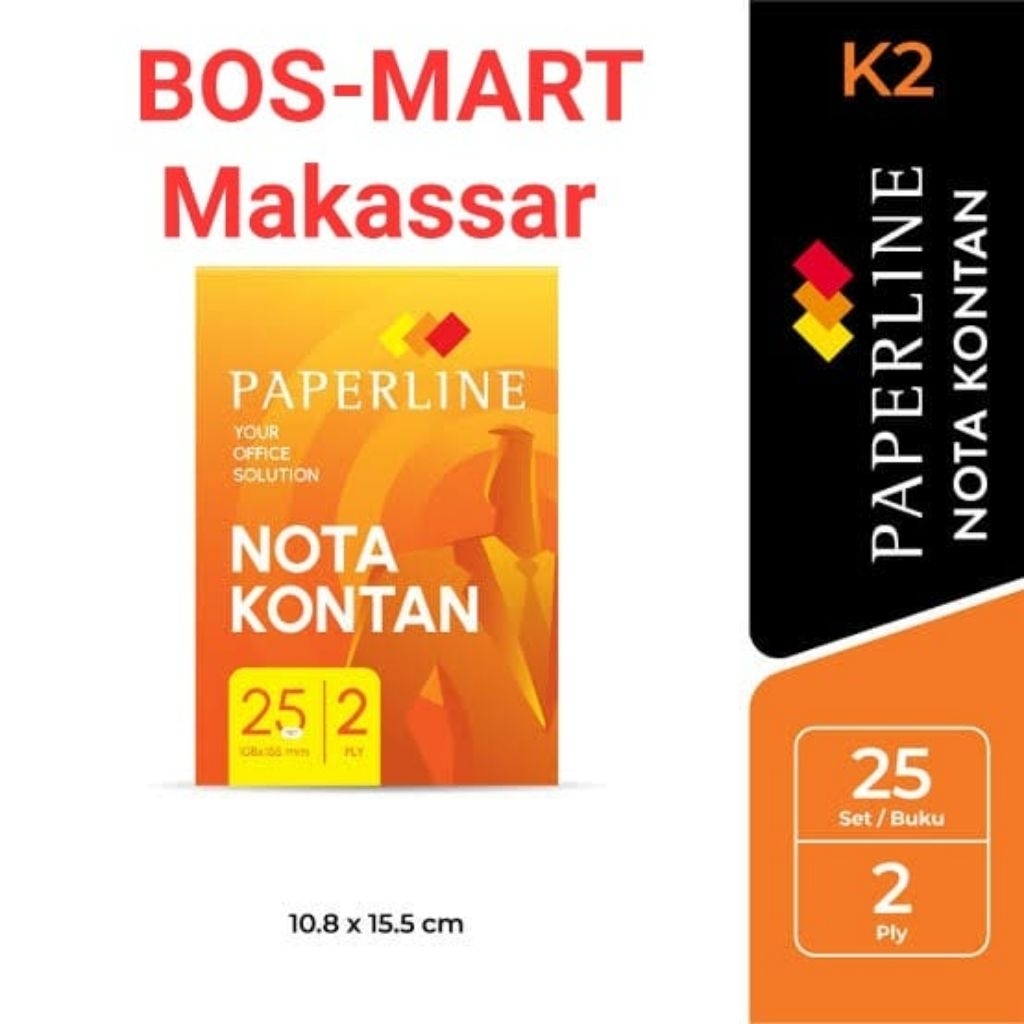 

PCS] NOTA KONTAN KECIL K2 PLY PAPERLINE 25 SET / NCR 2 PLY / NOTA K-2 PAPERLINE / NOTA OLSHOP / OLSHOP