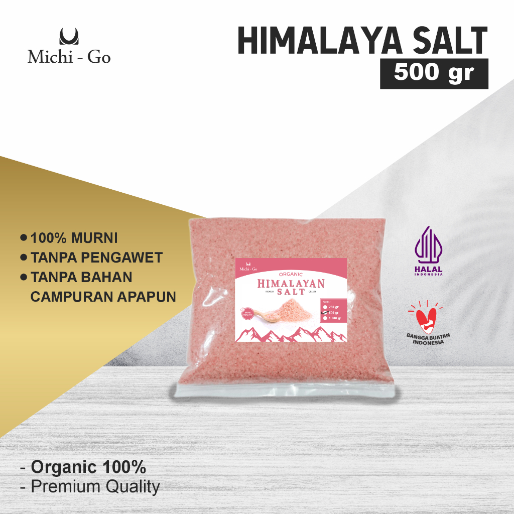 

MichiGo Garam Himalaya Organic 500gr | Himalayan Salt Premium