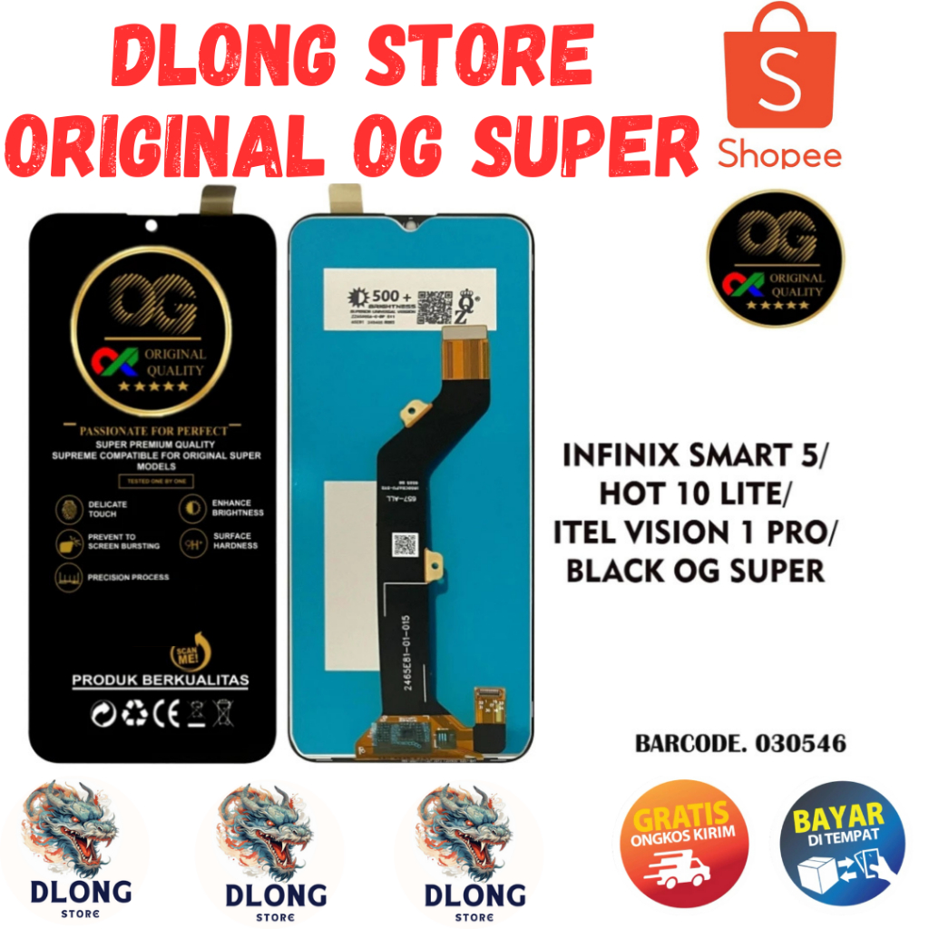LCD ITEL VISION 1 PLUS (L6501-L6502) ORIGINAL OG SUPER