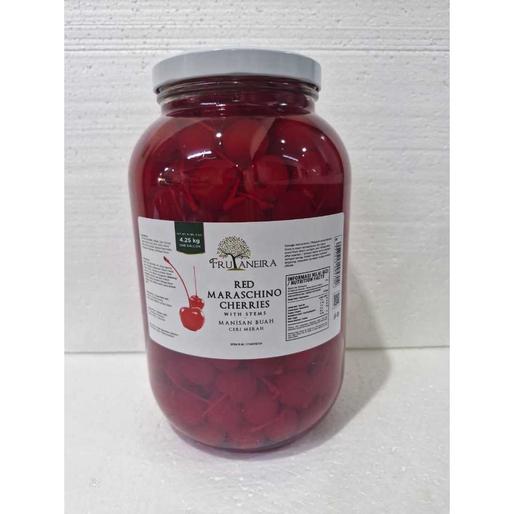 

Frutaneira Red Maraschino Cherries 4.25kg Cherry Tangkai Merah