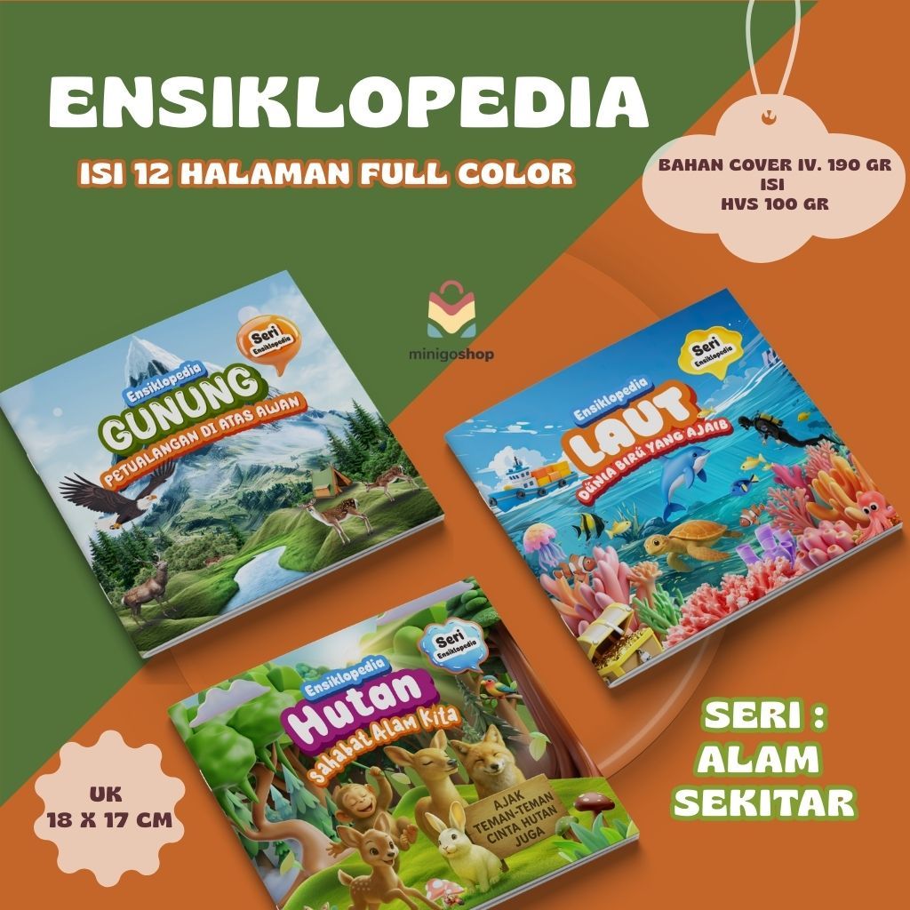 BUKU ENSIKLOPEDIA SI KECIL | ENSIKLOPEDIA LAUT | ENSIKLOPEDIA HUTAN | ENSIKLOPEDIA GUNUNG FULL COLOR