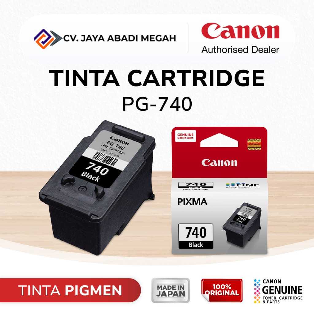 Canon PG 740 Black Tinta Original  - Tinta Canon MG3670 MX397 - Tinta Cartridge Katrid Catridge