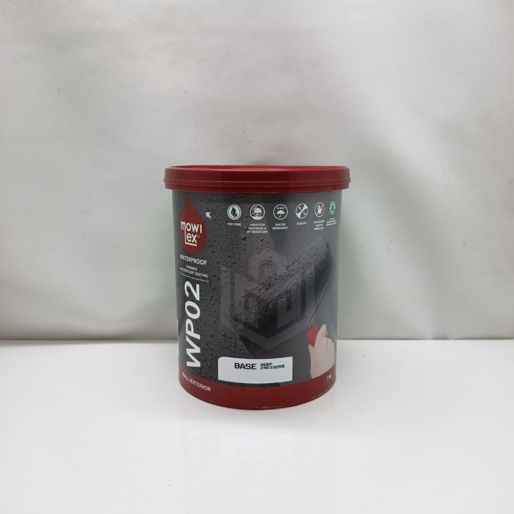Cat Pelapis Anti Bocor 1 Kg WP02 Waterproof Exterior Sistem Tinting Bisa Request Warna /  Mowilex pr