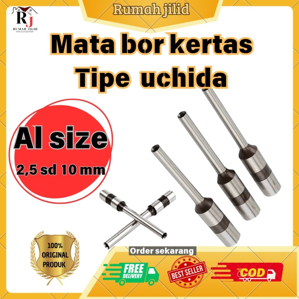 

mata bor kertas / bor kertas type uchida lihit (UK 4 mm) KERTAS ,SHOPPING BAG,TAGS DLL. SEMUA UKURAN.