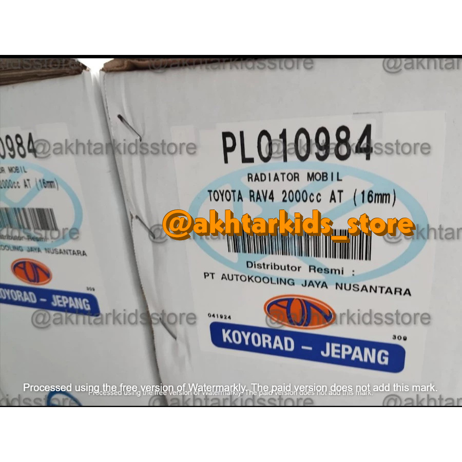 Radiator Toyota RAV4 2000cc Matic Koyorad 2000 - 2005