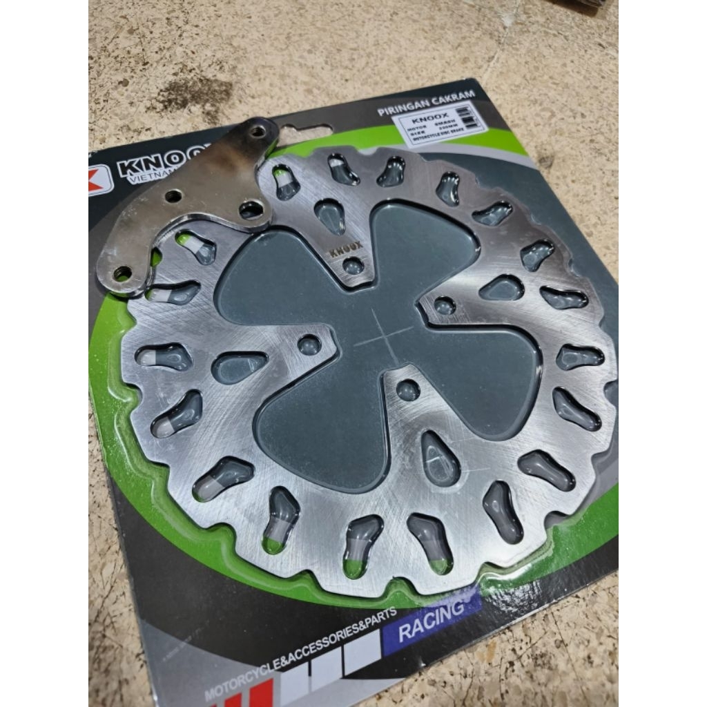 Piringan sunstar Satria Fu 220mm plus breket kaliper standar disc cakram 220mm smash Satria Fu dll