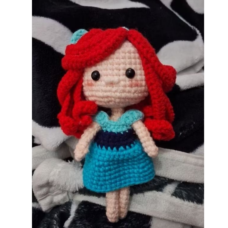 Boneka amigurumi Ariel Little Mermaid