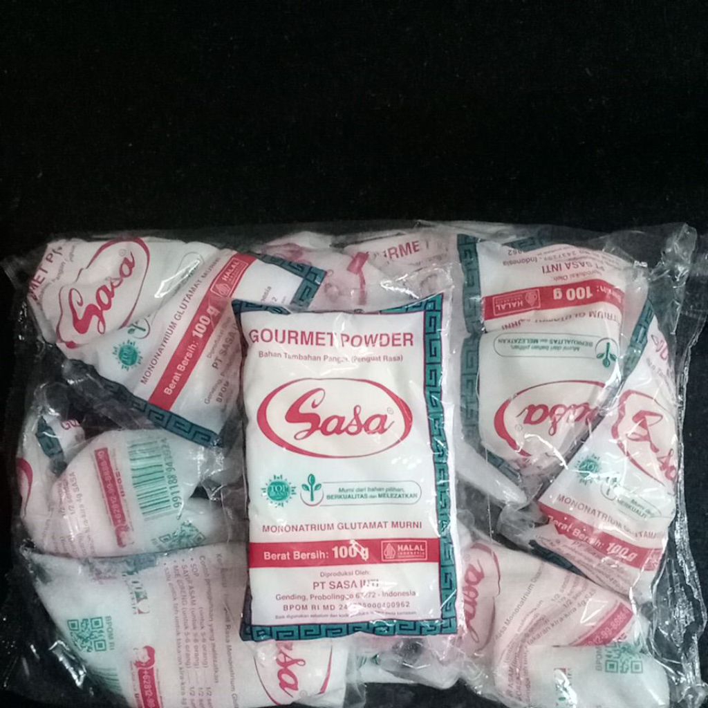 

Sasa 100g micin penyedap masakan (pak isi 10)