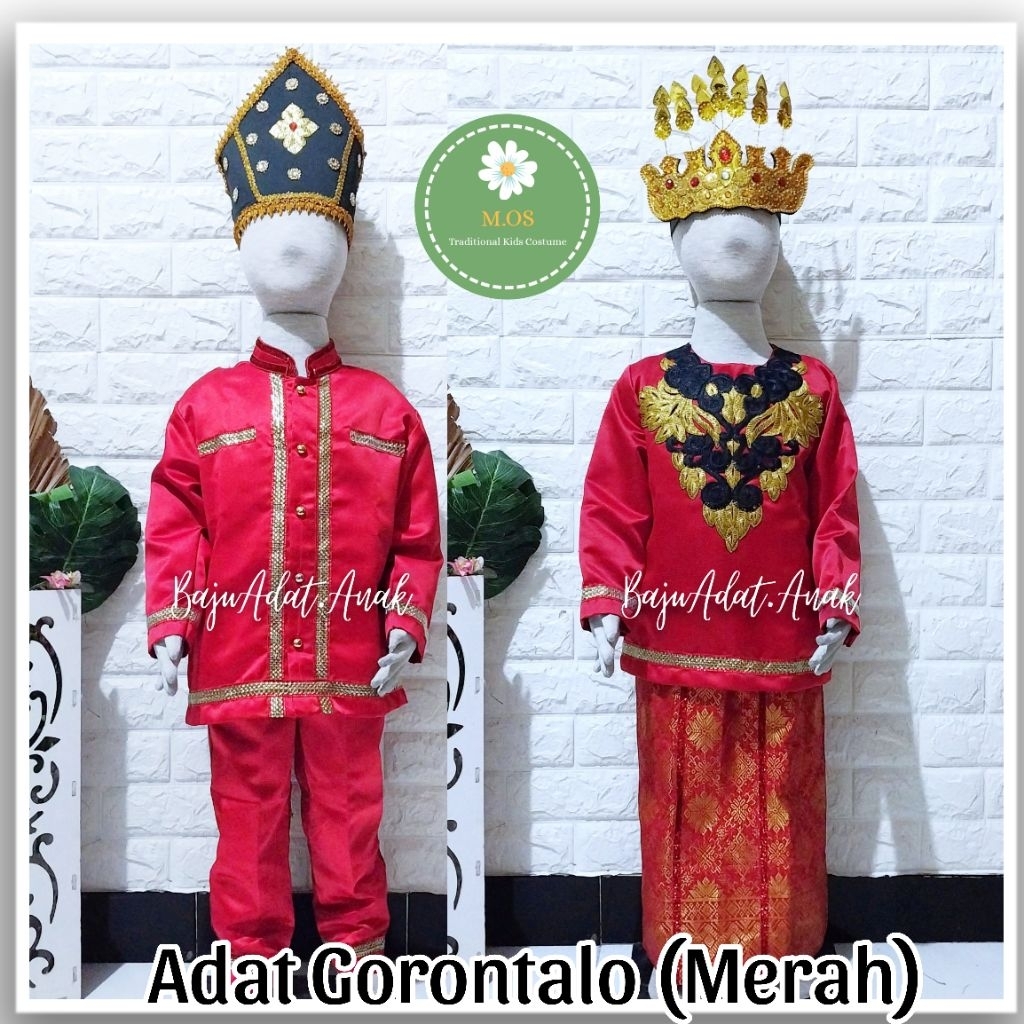 BAJU ADAT GORONTALO ANAK LAKI-LAKI | BAJU ADAT GORONTALO ANAK PEREMPUAN | PAKAIAN ADAT GORONTALO ANA