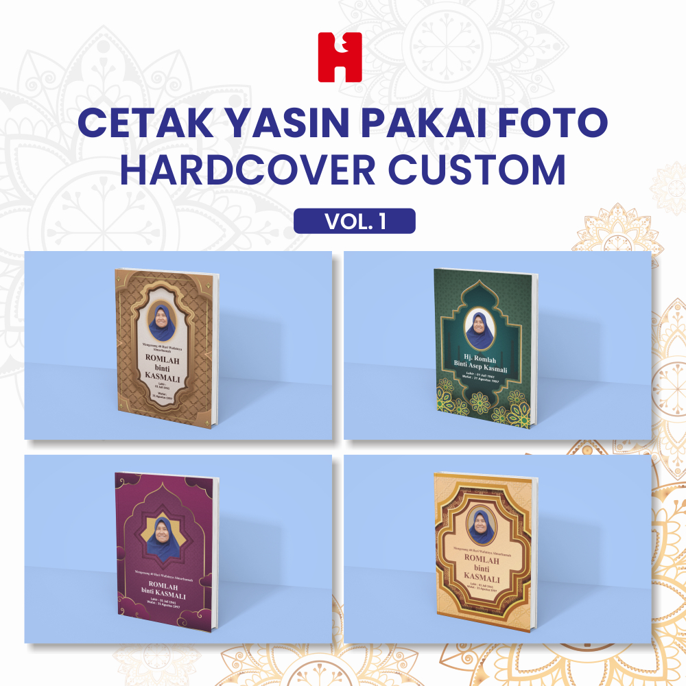 Cetak Yasin Pakai Foto Hardcover Custom Vol. 1 - Tersedia Template