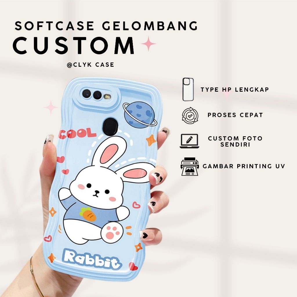 CASE WAVE GELOMBANG CANDY ALL TYPE HP CUSTOM FOTO SENDIRI