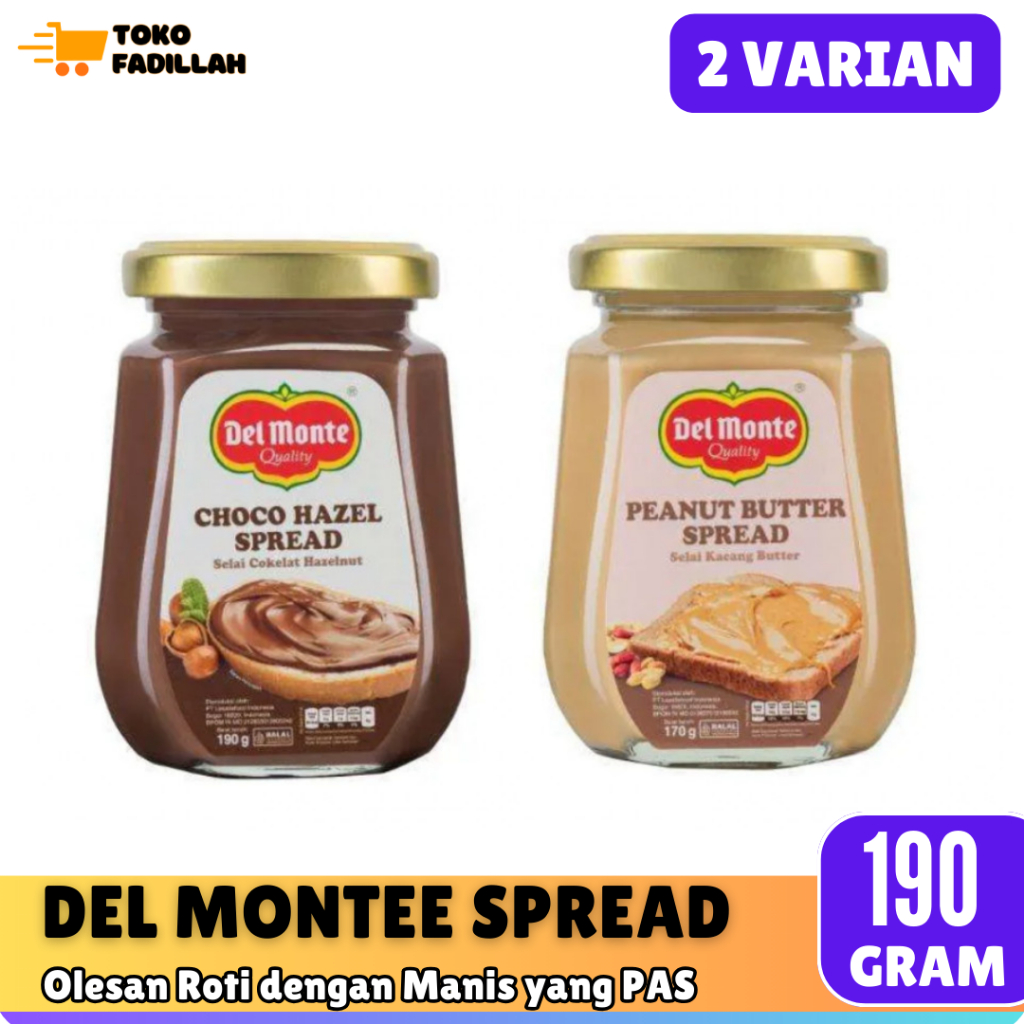 

Del Monte Spread Selai Kacang 170g & Cokelat Hazelnut 190g