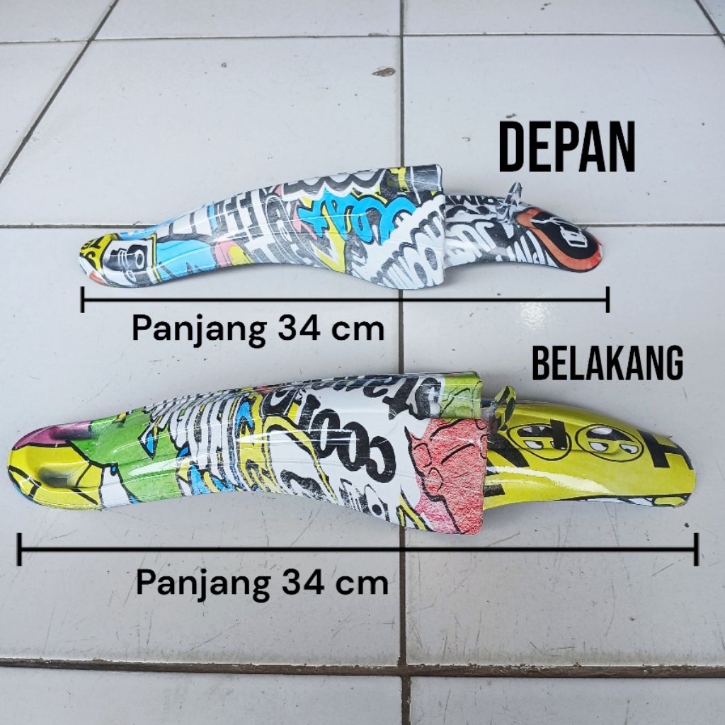 Spakbor sepeda anak warna motif untuk sepeda ukuran 16-18-20 bmx.mini