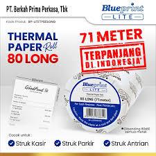 

Kertas Thermal / Kertas Struk / Kertas Kasir BLUEPRINT LITE 80 LONG 71 METER