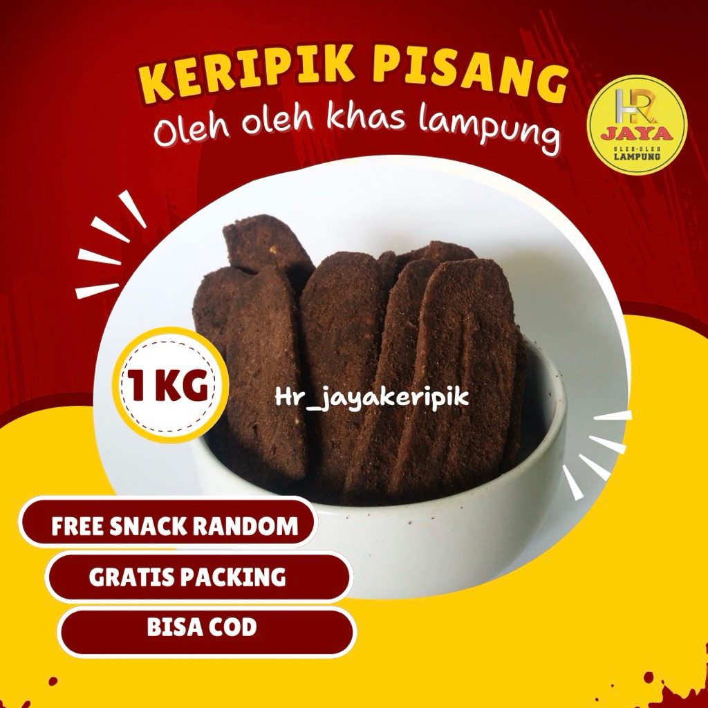 

PROMO 1 kg keripik pisang kepok coklat & aneka rasa khas lampung( panjang)