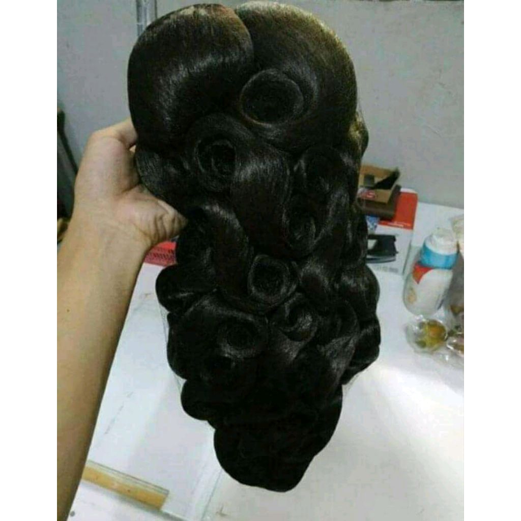 sanggul modern panjang