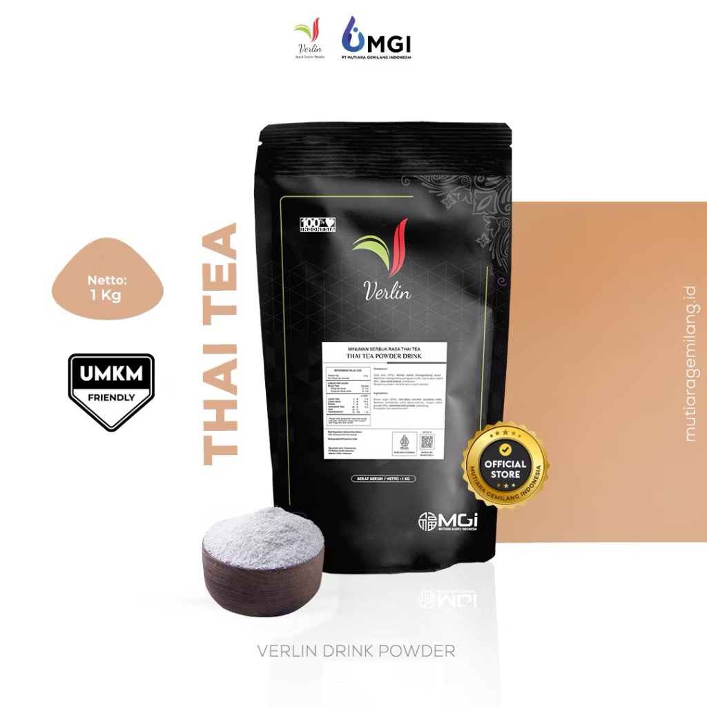 

Verlin Powder THAI TEA PLAIN 1kg / Bubuk Thai Tea BEST SELLER