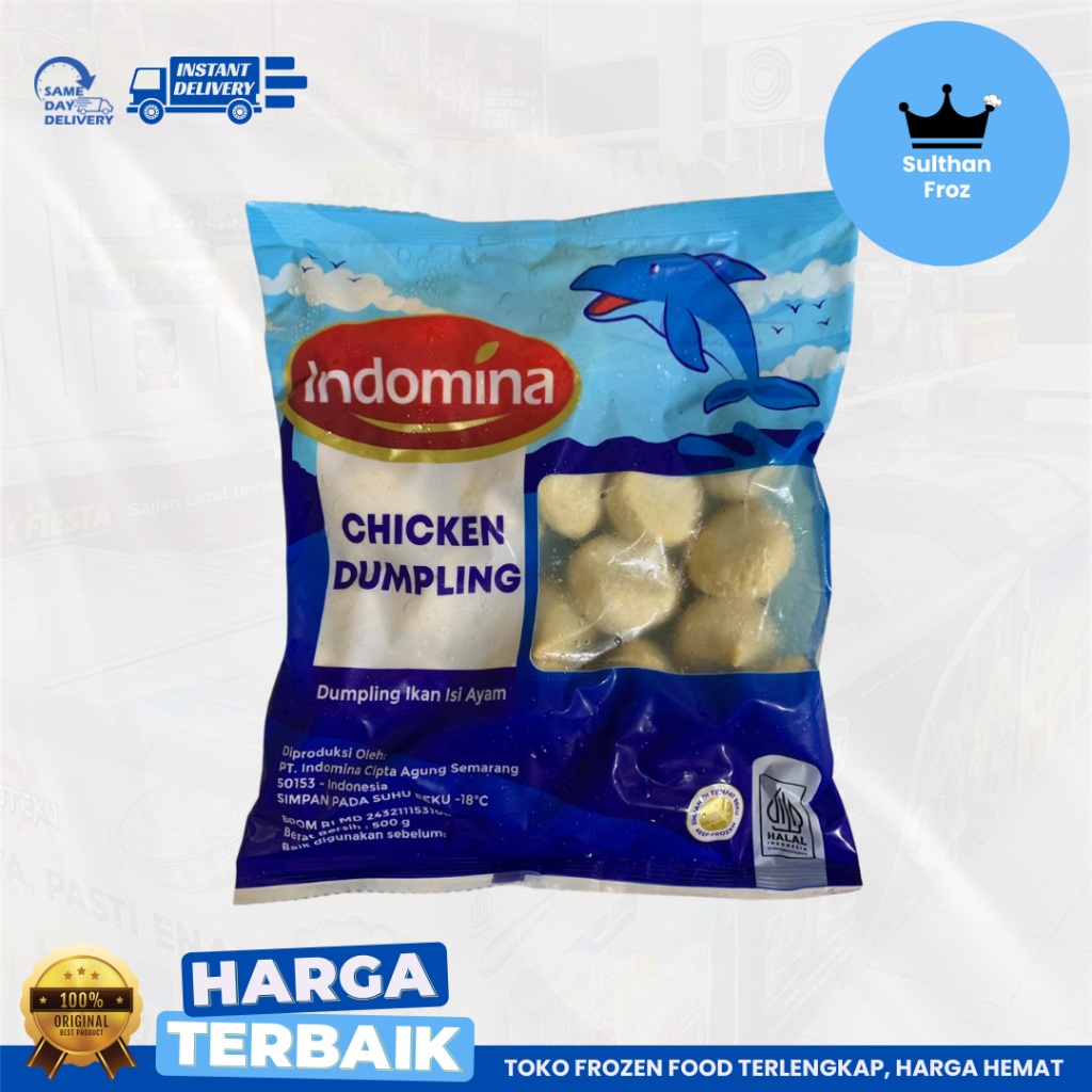 

INDOMINA DUMPLING AYAM 500 GR || CHICKEN DUMPLING