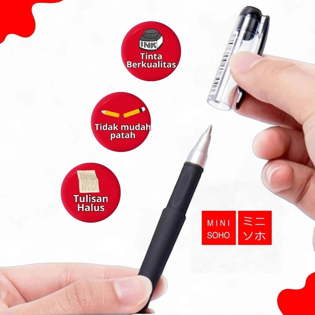 

paket hemat!! 5-10pcs pena gel premium tinta anti macet pegangan nyaman 0,5mm praktis ekonomis
