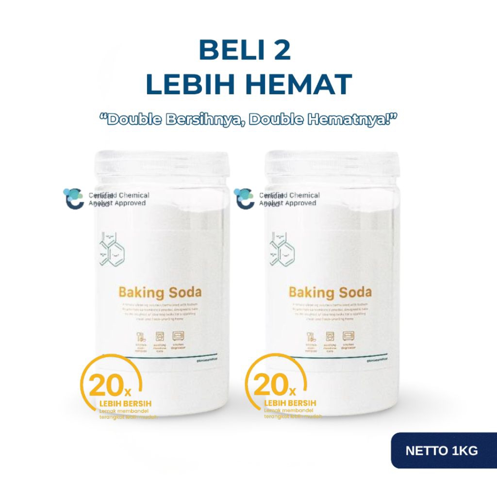

BELI 2 LEBIH HEMAT - Baking Soda / Sodium Bicarbonate Pembersih Serbaguna - BAKING SODA 1KG - By EraKlin