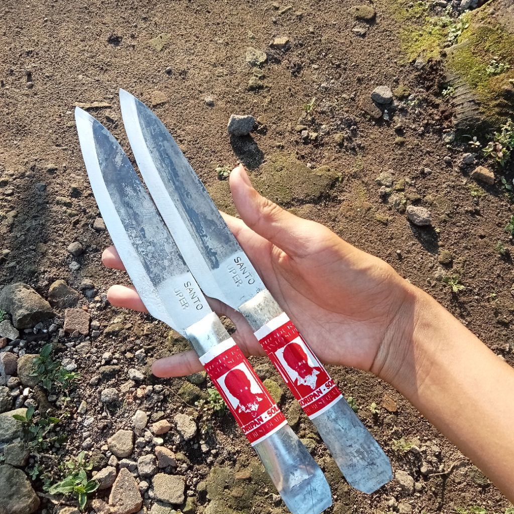 Pisau dapur baja asli gagang besi asli super landep koripan delanggu pisau jawa