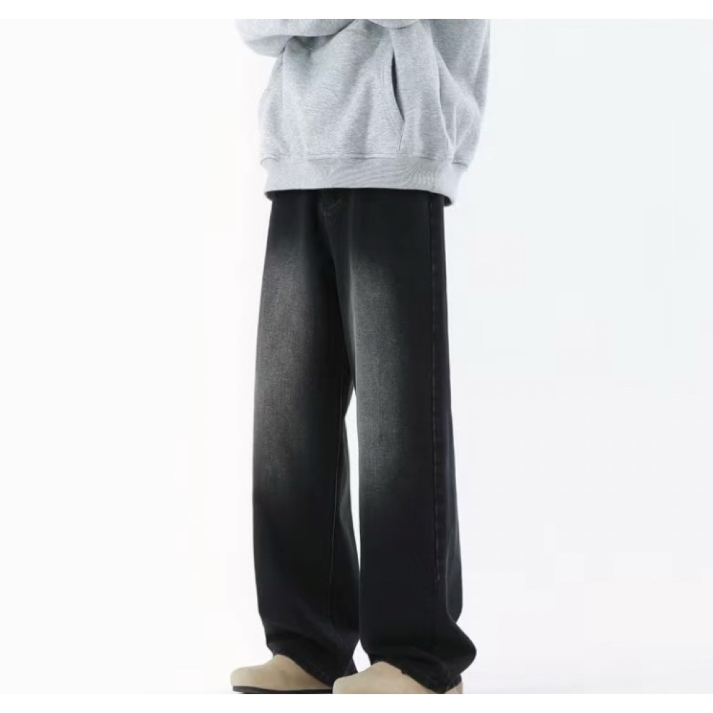 celana retro jeans panjang pria celana green hijau retro jeans standar reguler pria loose terlaris.