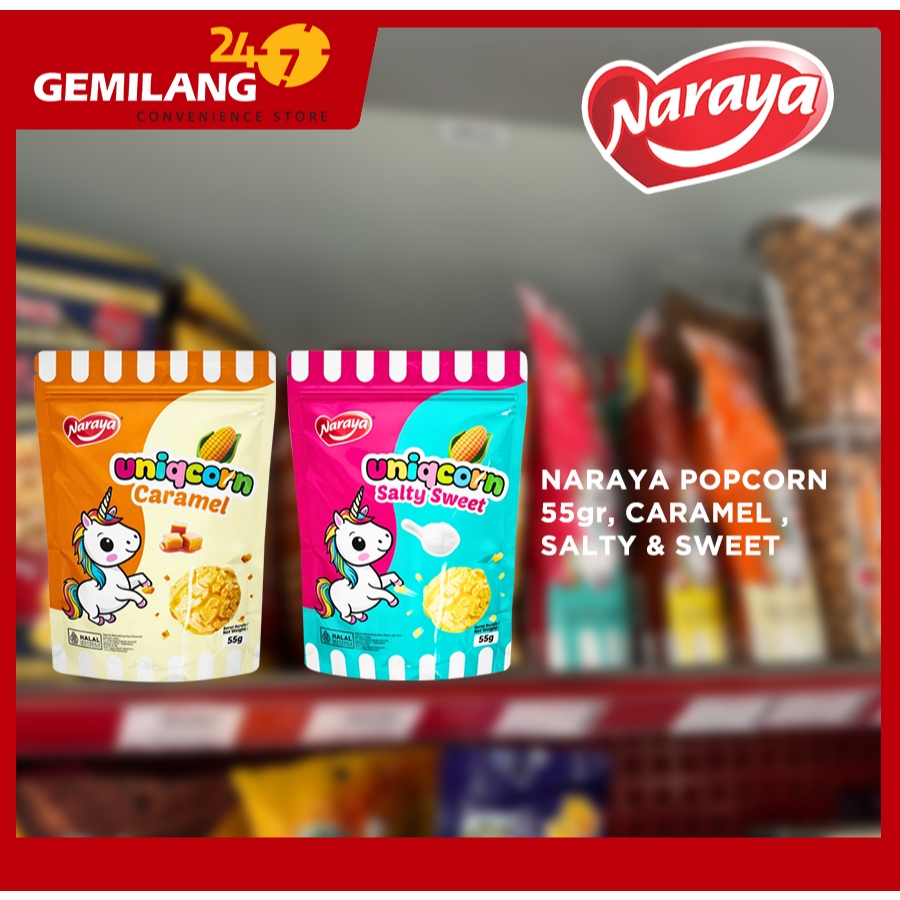 

NARAYA POPCORN CARAMEL, SALTY & SWEET 55gr