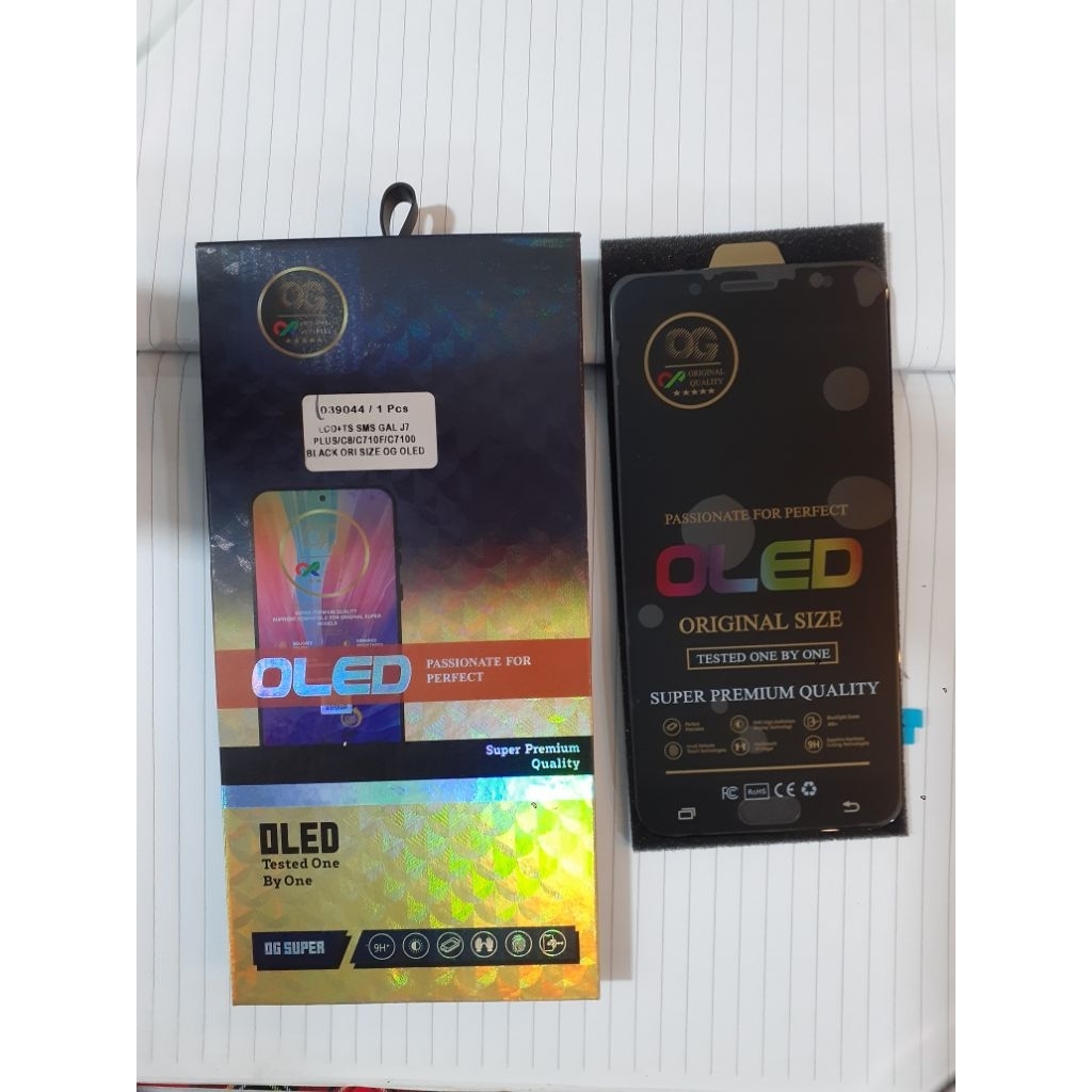 LCD SAMSUNG J7 PLUS/C8/C710F/C7100 BLACK WHITE ORI SIZE OG OLED