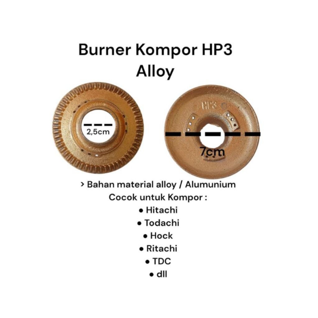 Burner Kompor Hitachi Todachi | Sumbu Kompor Hitachi | Mawar Kompor Hitachi Todachi
