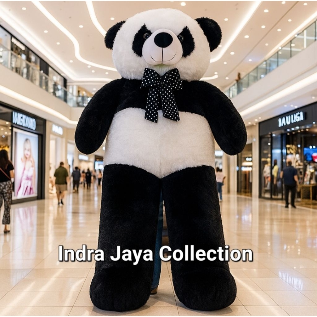 Boneka Teddy Bear Beruang Super Besar Jumbo Panda Hitam Putih 150 cm 1,5Meter Import