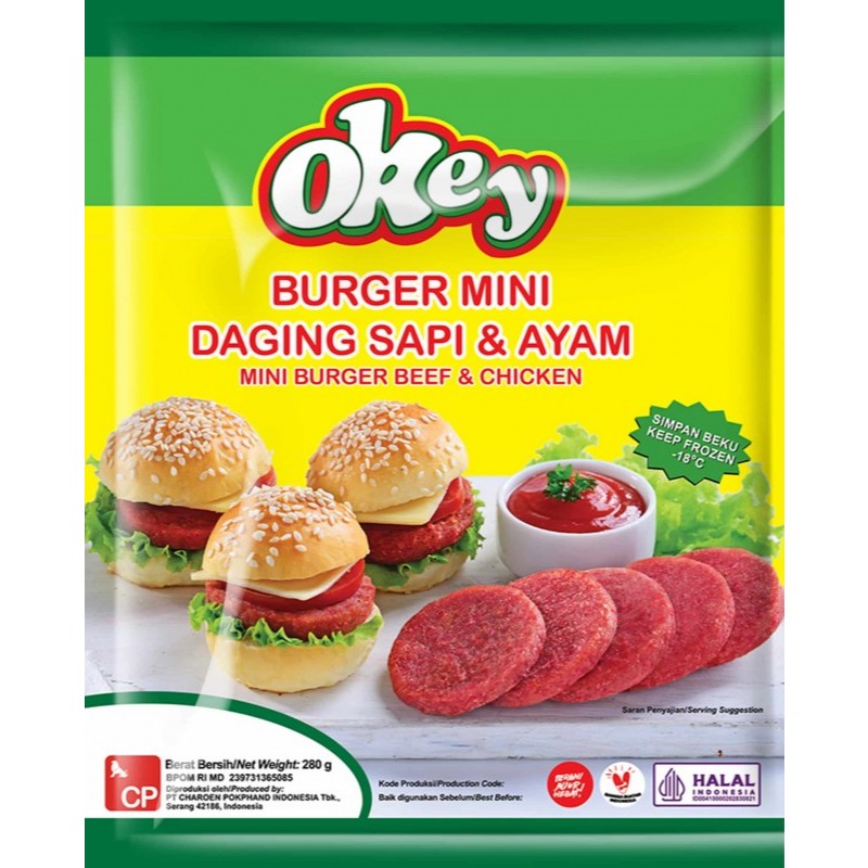 

OKEY Smoked Beef Daging Burger Ayam dan Sapi by CP Food