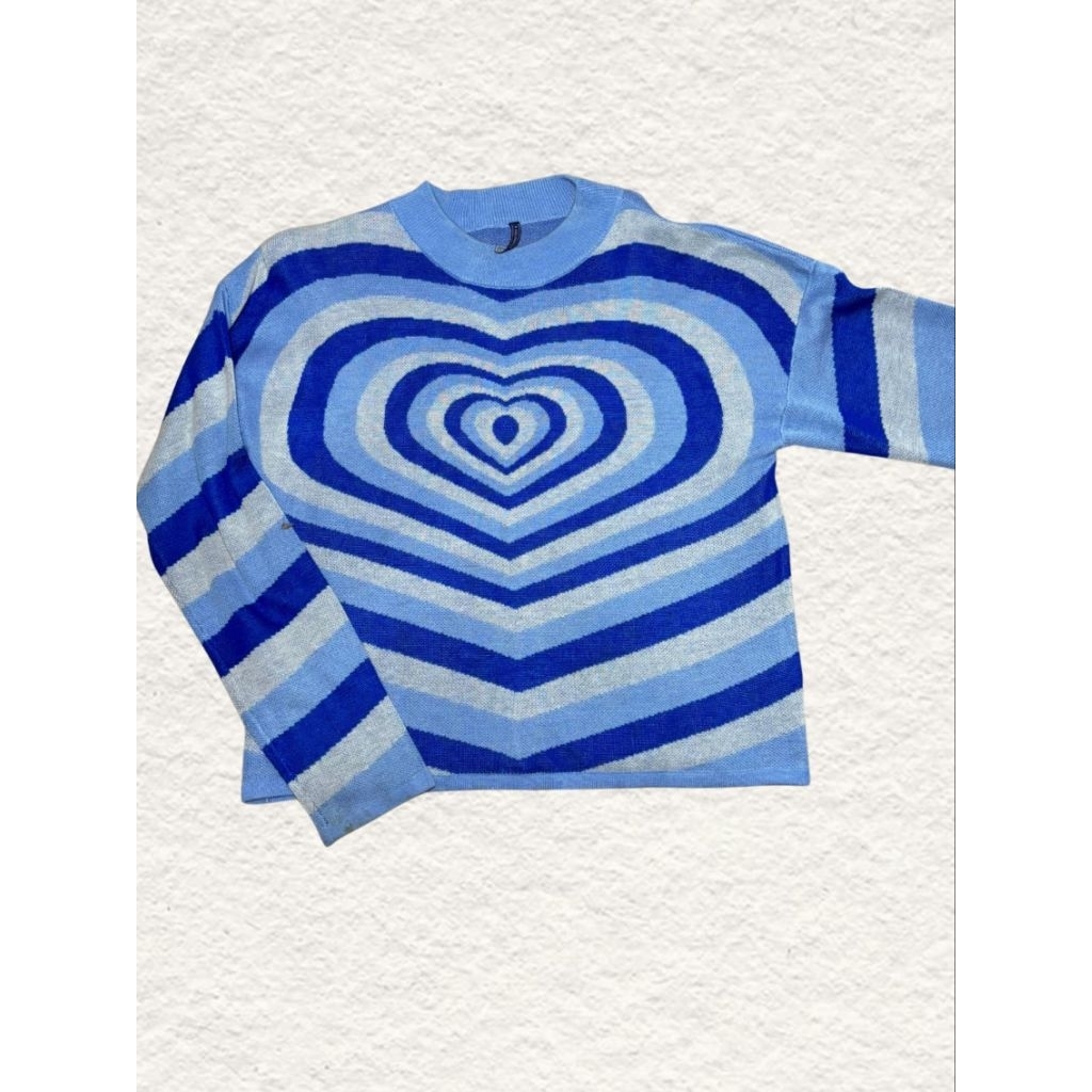 Colorbox Sweater Love Biru Wanita