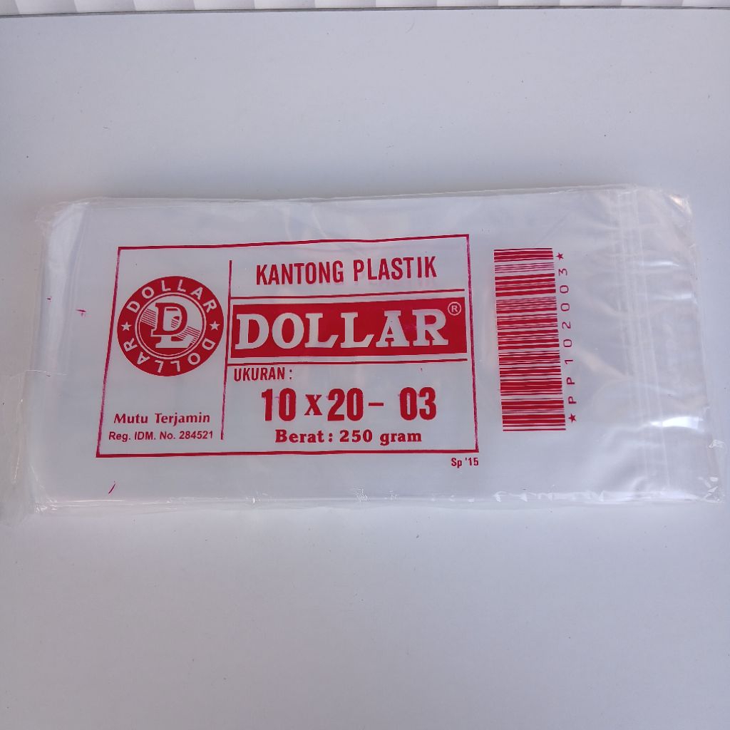 Plastik Dollar Tebal 03 - 10x15 10x20 10x25 12x20 12x25 12x30 14x25