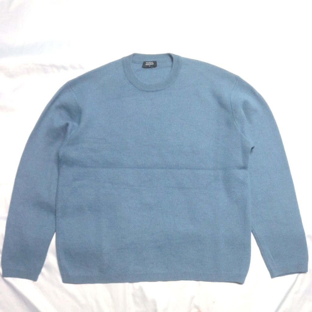 MUSINSA STANDAR Minimal Knit Dusty Blur Biru Knitwear Sweater Sweatshirt Crewneck Rajut Jaket Hearts