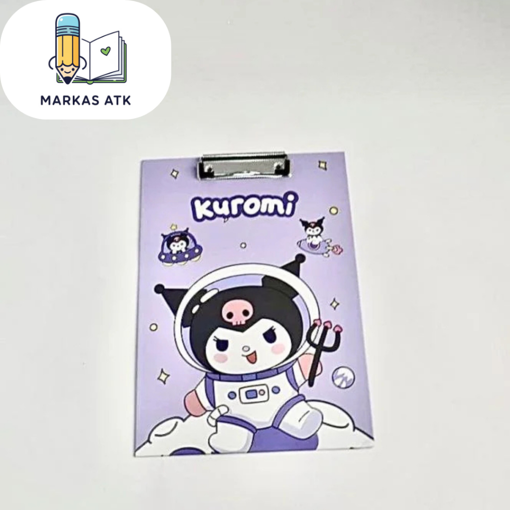 

Clipboard A4 Papan Ujian Karakter Kuromi Sanrio 3D Papan Jalan Alas Tulis Lucu Gemoy Alat Tulis Sekolah Kantor Hadiah Anak Termurah COD
