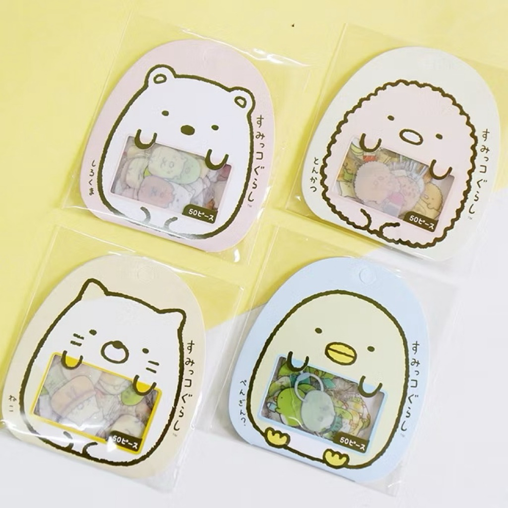 

Sticker isi 50pcs Sumikko Gurashi Transparan Aesthetic Lucu