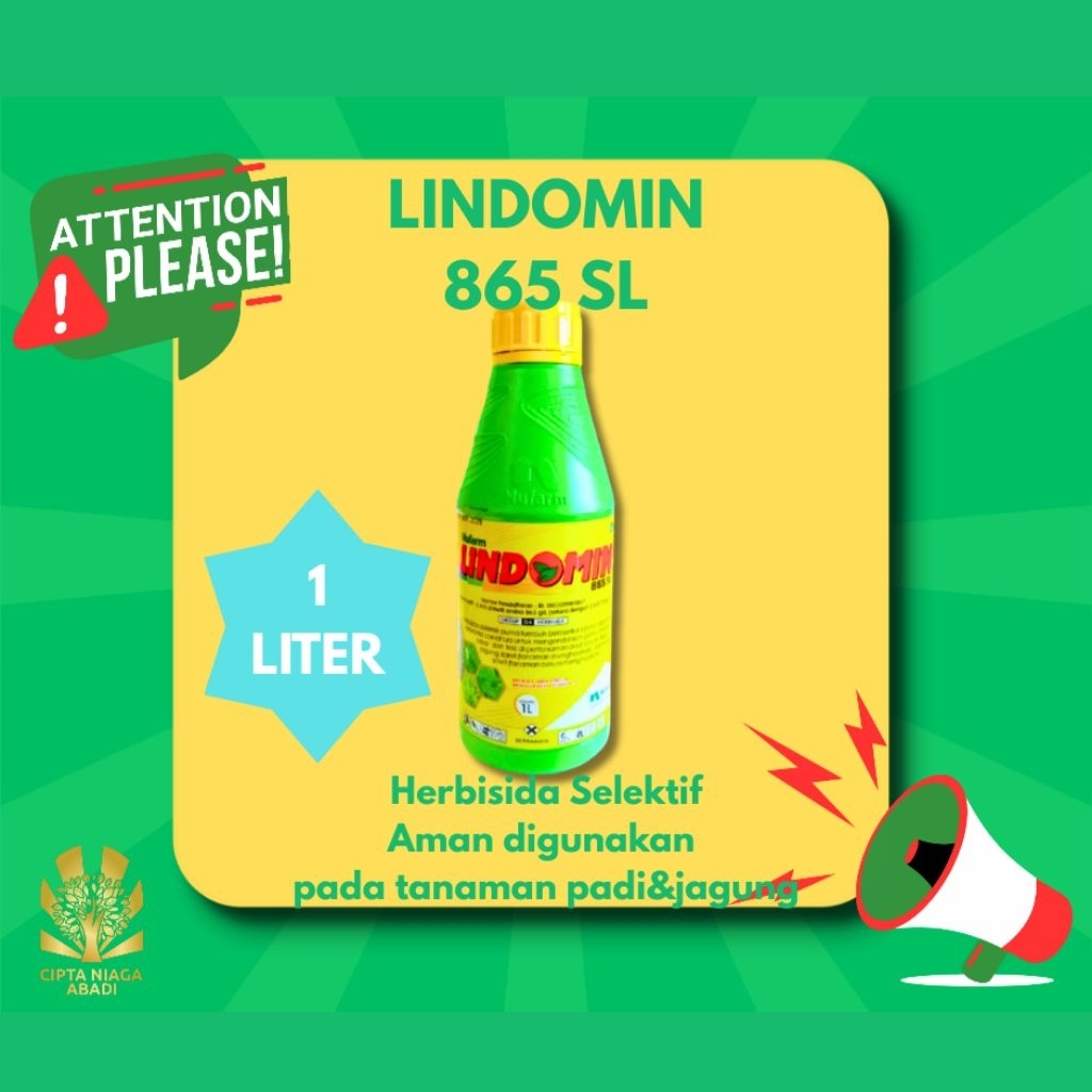 Herbisida Selektif LINDOMIN 865 SL, 1Liter