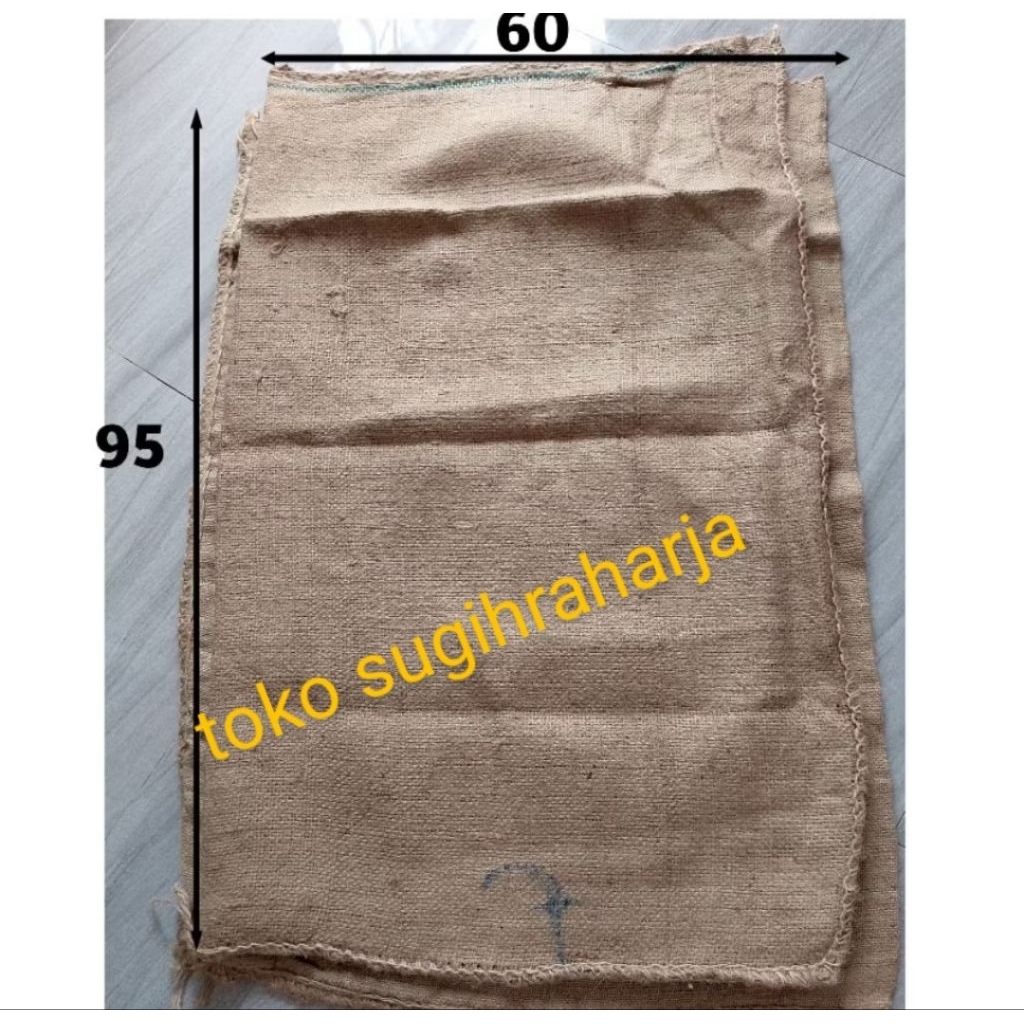 karung goni buka benang,bekas kacang 95cm × 60cm