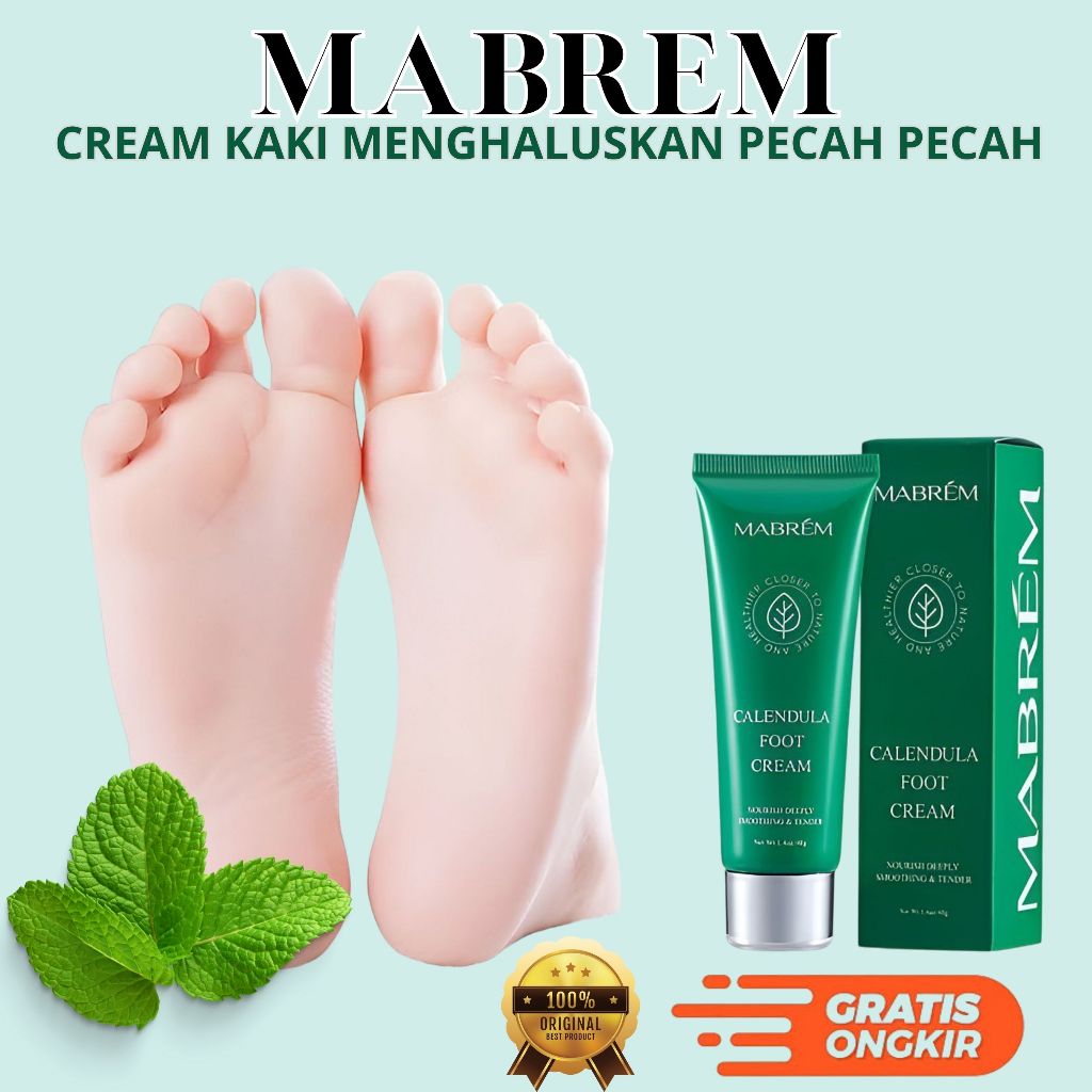 Asli MABREM Calendula Whitening Foot Cream 40g Smoothening Softener Cream Kaki Pecah Pecah Krim Tang
