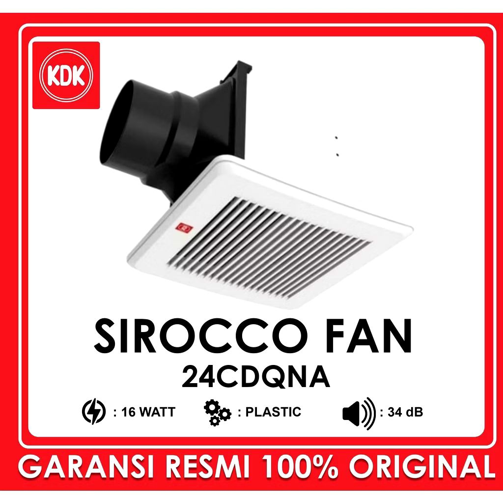 KDK Exhaust Fan Ceiling Sirocco 24CDQNA