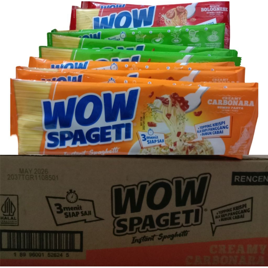 

MIE WOW SPAGHETI INSTAN CARBONARA/ BOLOGNESE