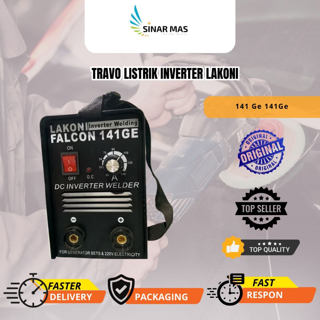 Falcon - Mesin Las Trafo / Travo Listrik Inverter Lakoni Dc 141 Ge 141Ge