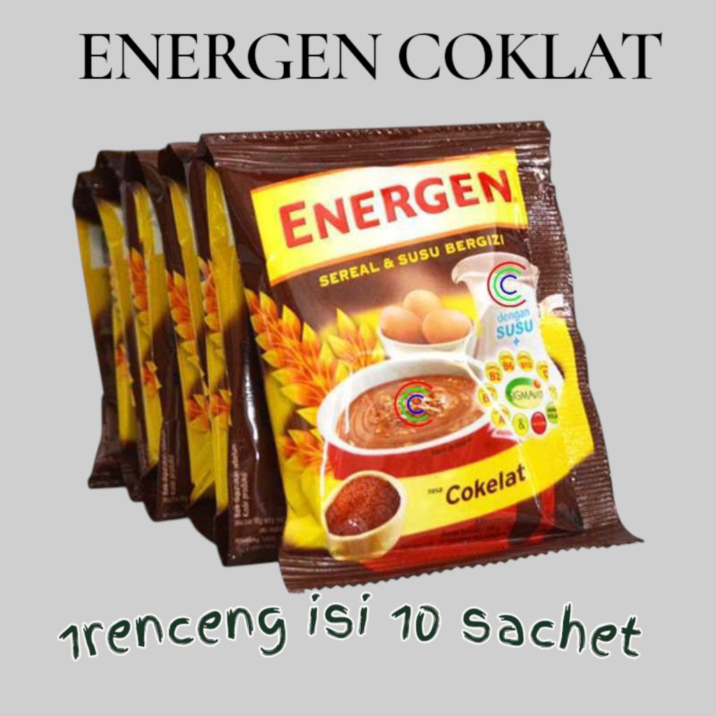 

Energen Coklat 1 Renceng Isi 10 Sachet – Susu Sereal Praktis Bergizi